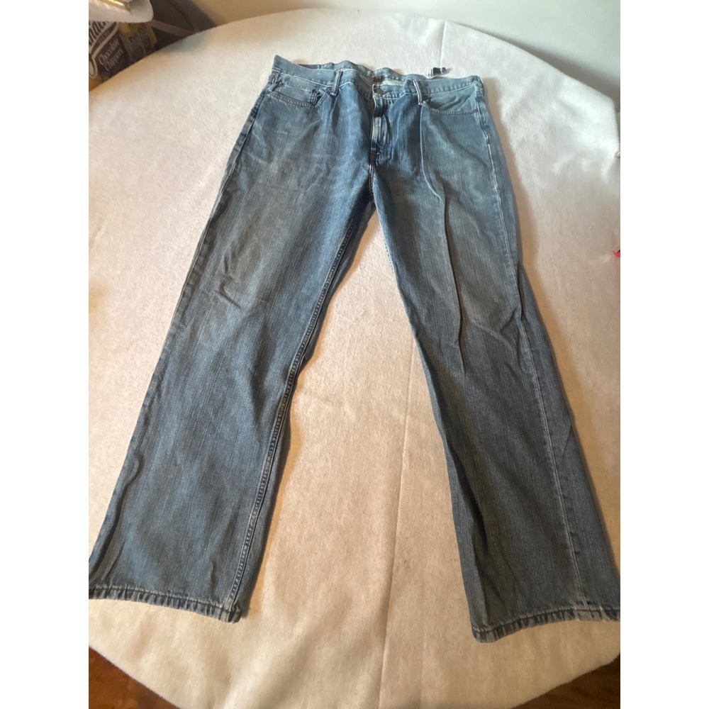 Levi's 514 Straight Fit Jeans‎ Mens 42x32 Blue Good Medium Wash Denim Pants